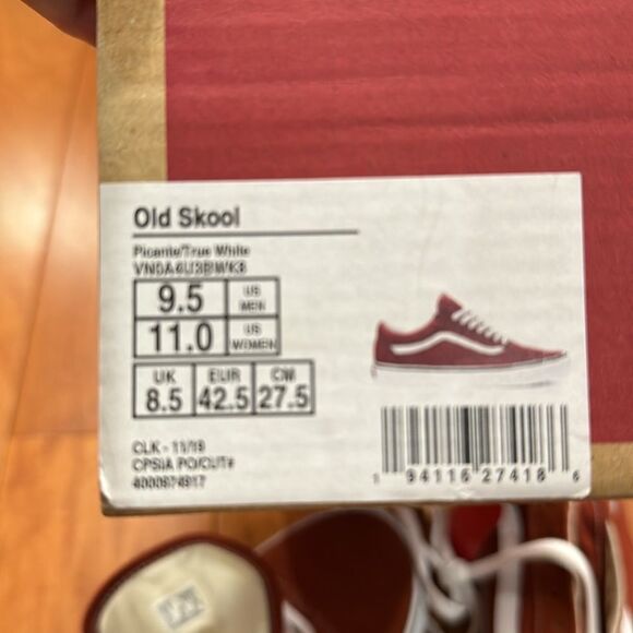 NWT VANS Old Skool Suede Burnt Brick size 9.5 - Picture 8 of 8